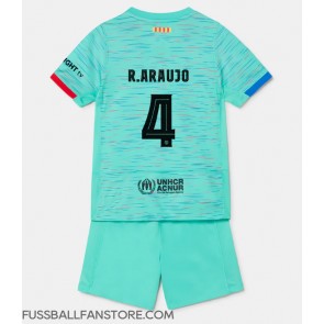Barcelona Ronald Araujo #4 Replik 3rd trikot Kinder 2023-24 Kurzarm (+ Kurze Hosen)